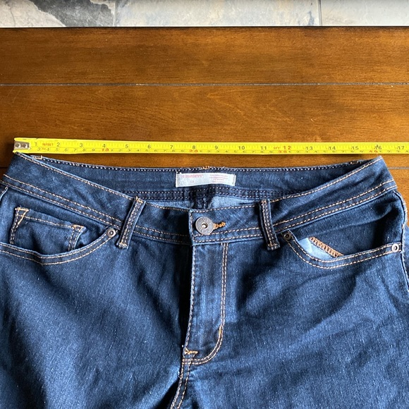 NO BOUNDARIES Skinny Jeans Dark Blue Denim with Dark Orange Stitching Size 13 - Picture 4 of 6